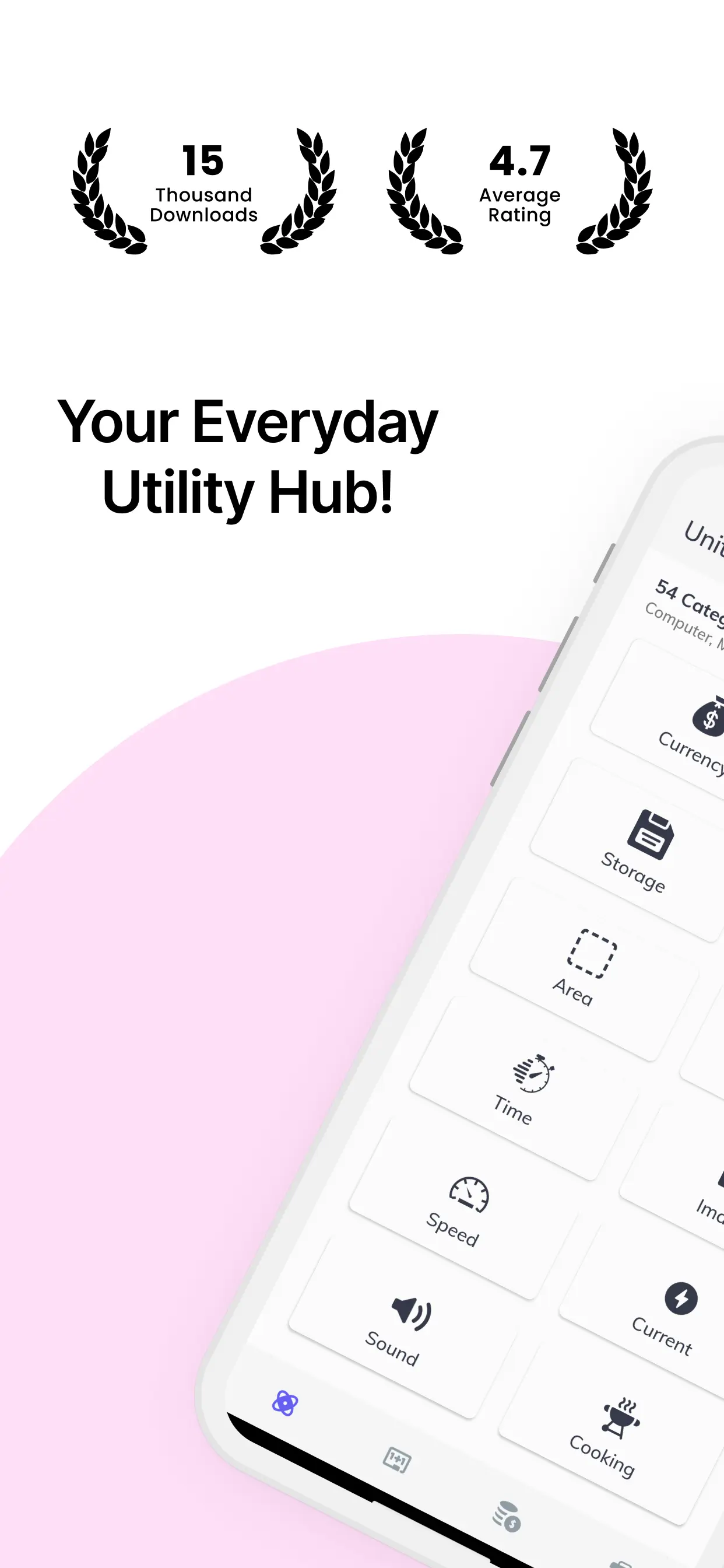 Unit Converter Calculator Tool Dashboard - Light Mode